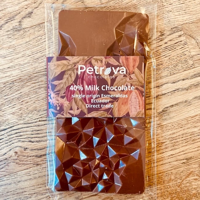 Petrova 40% Milk Chocolate Single Origin Esmeraldas Ecuador