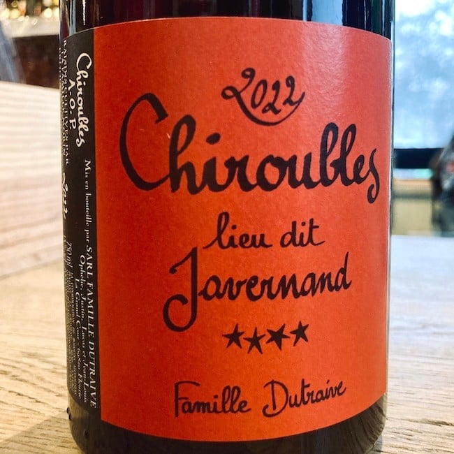 2022 Famille Dutraive Chiroubles "Javernand"