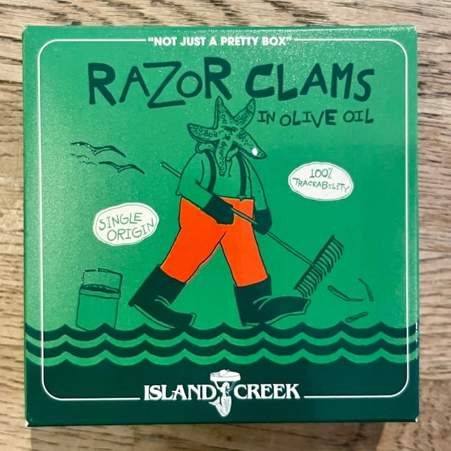 Island Creek x Mariscadora Razor Clams in Olive Oil 3.9oz