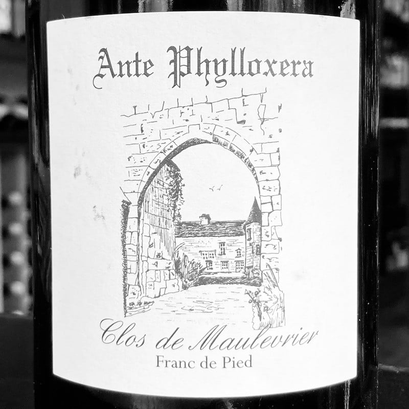 2012 Marc Plouzeau Clos de Maulevrier Touraine “Ante Phylloxera” Franc de Pied