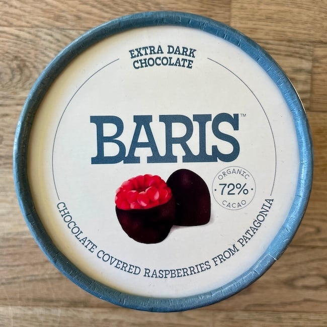 Baris Extra Dark Chocolate Covered Raspberries 5 oz