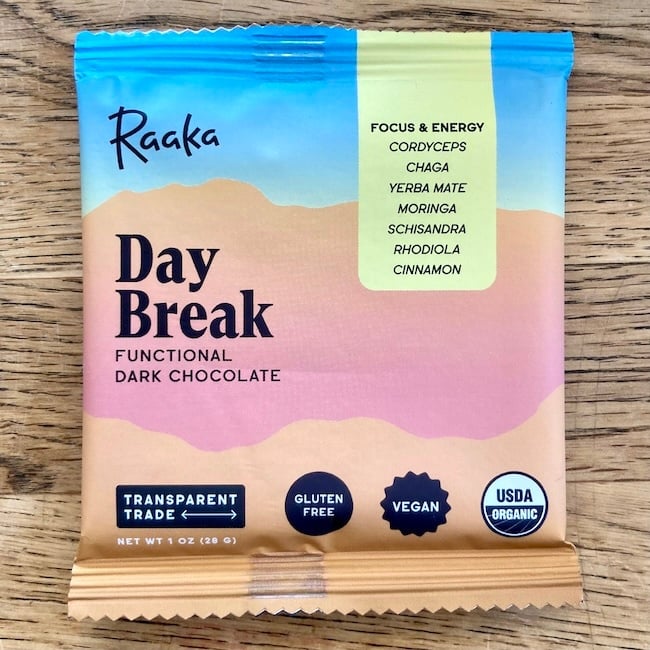 Raaka "Day Break" Functional Dark Chocolate 1 oz