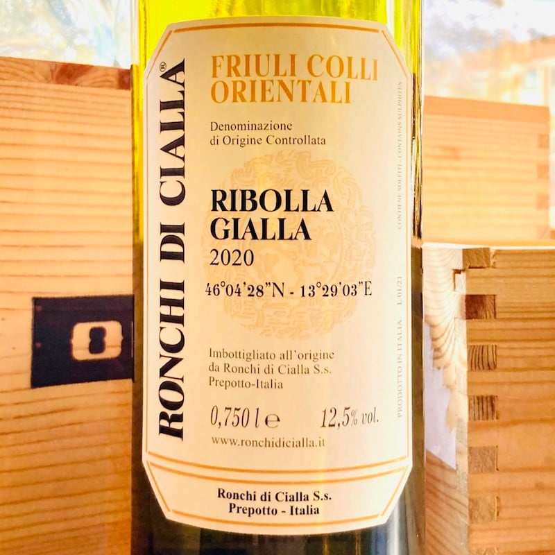 2022 Ronchi di Cialla Ribolla Gialla