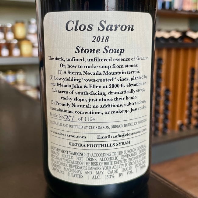 2017 Clos Saron "Stone Soup"