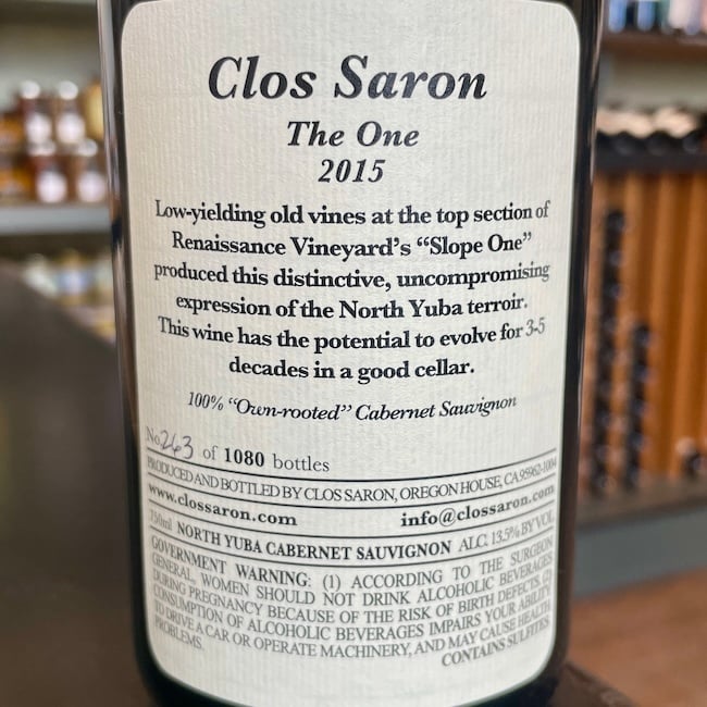 2015 Clos Saron "The One"