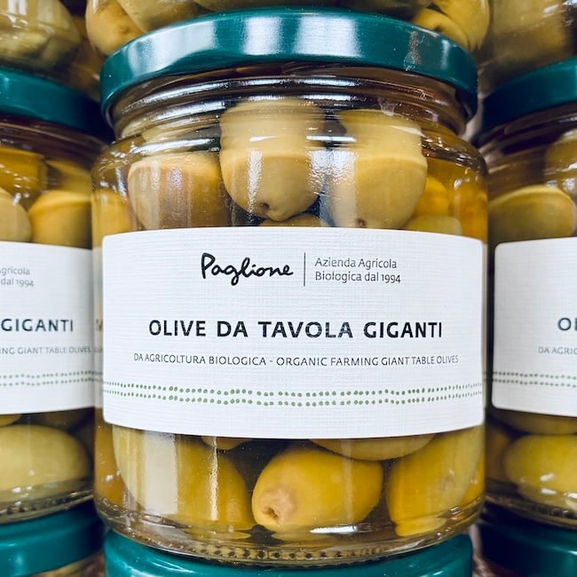 Agricola Paglione Jumbo Green Table Olives 300g