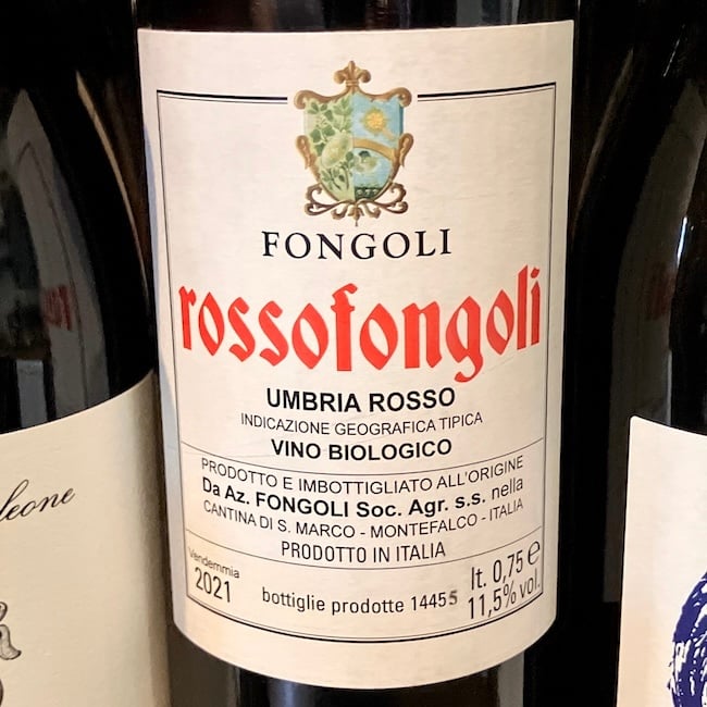 2021 Fongoli "Rossofongoli" Umbria Rosso