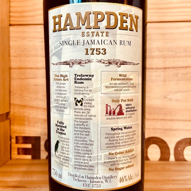 Hampden Estate Single Jamaican Rum "1753"