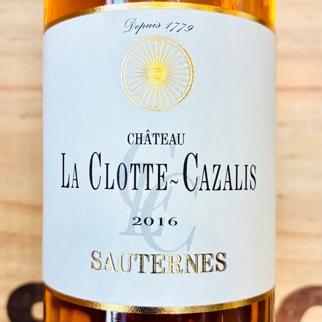 2016 Chateau La Clotte-Cazalis Sauternes