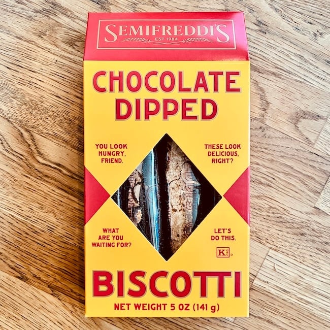 Semifreddi's Chocolate Dipped Almond Biscotti 4 oz
