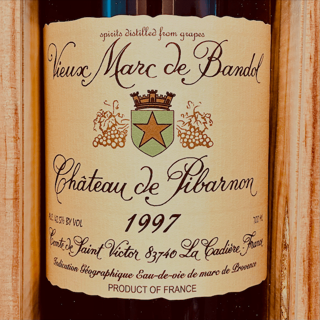 1997 Chateau de Pibarnon Vieux Marc de Bandol