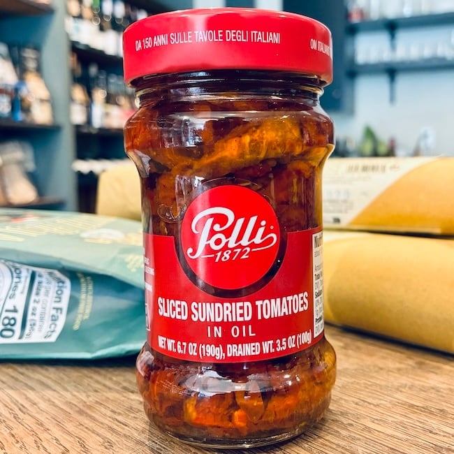 Polli Sliced Sundried Tomatoes in Oil 3.5 oz