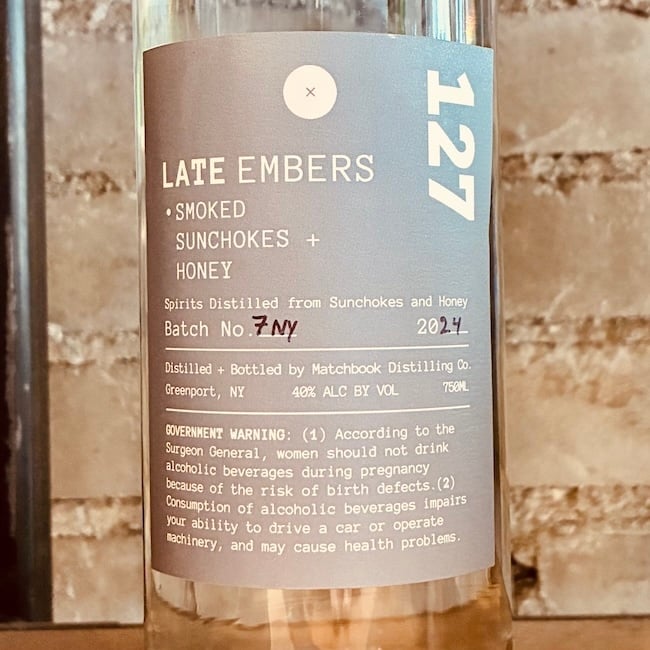 Matchbook "Late Embers" Smoked Sunchoke + Honey