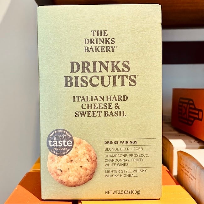 Drinks Biscuit - Italian Hard Cheese & Sweet Basil 100g box