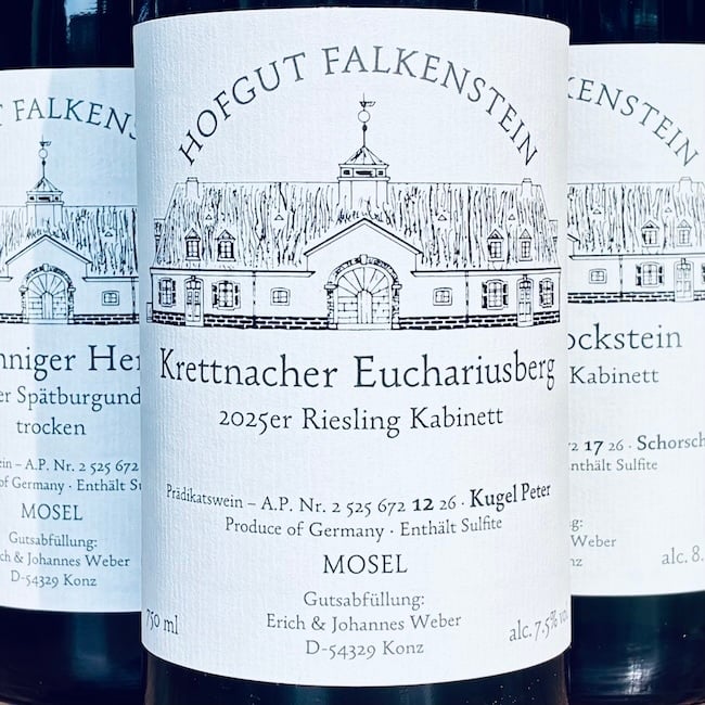 2025 Hofgut Falkenstein Krettnacher Euchariusberg Riesling Kabinett (Kugel Peter) AP12