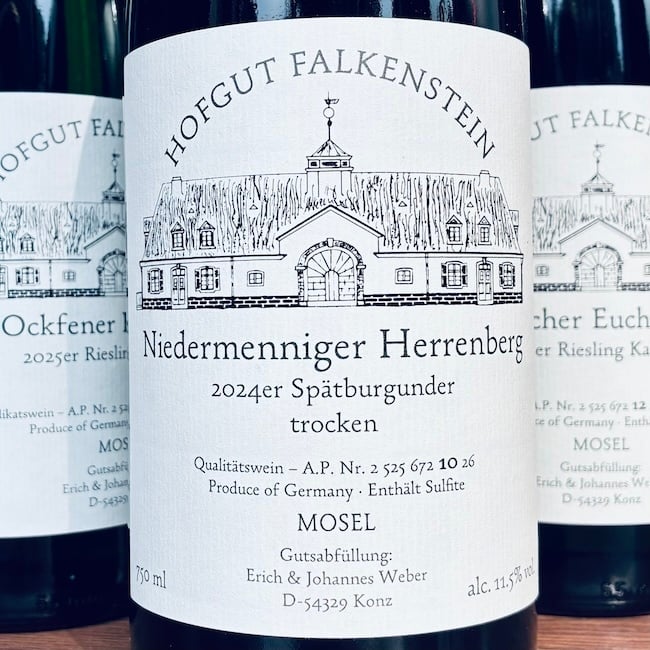 2024 Hofgut Falkenstein Niedermenniger Herrenberg Spatburgunder trocken AP10